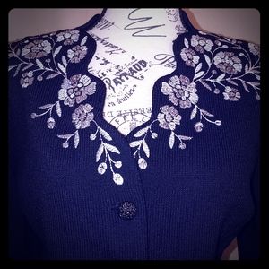 ST JOHN EVENING 10 CRYSTAL EMBROIDERED SKIRT SUIT